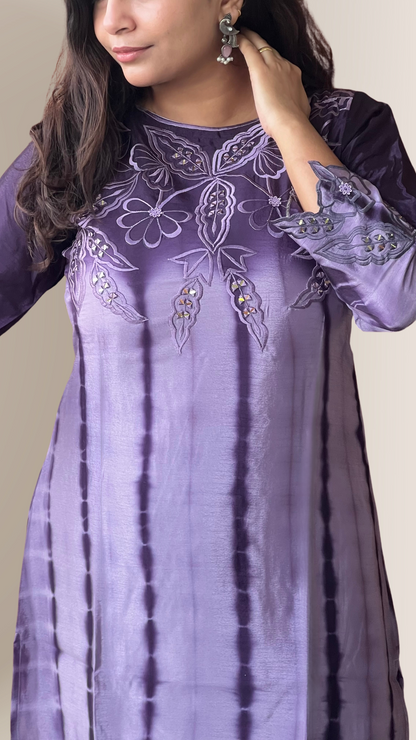 Lavender Shibori Dreams Wide Leg Co-ord Set