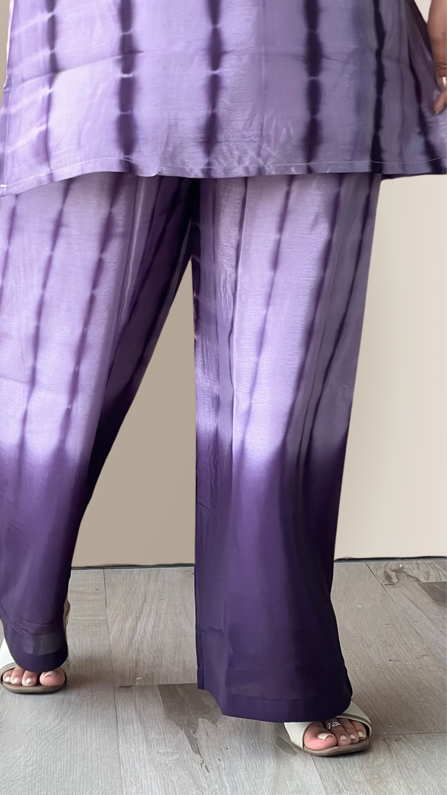 Lavender Shibori Dreams Wide Leg Co-ord Set